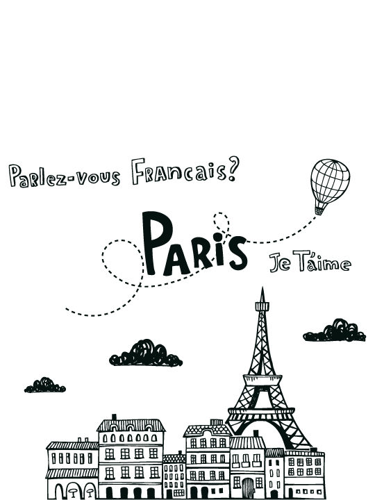 Vinylize Wall Deco - Doodle Paris Wall Sticker