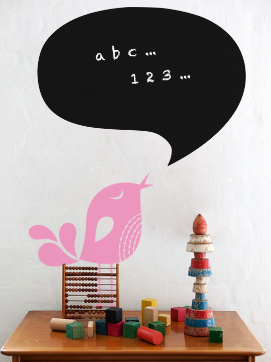 Vinylize Wall Deco - Blackboard Bird Sticker