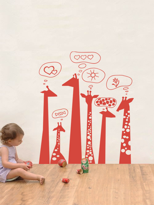 Vinylize Wall Deco - Giraffes Wall Sticker