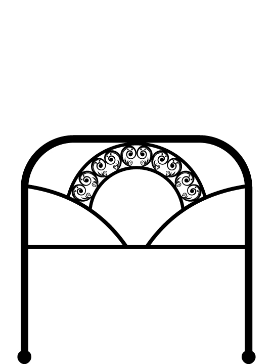 Art Deco Bed a Wall Sticker by Vinylize Wall Deco