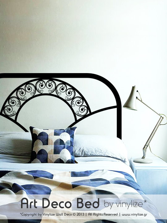 Art Deco Bed a Wall Sticker by Vinylize Wall Deco