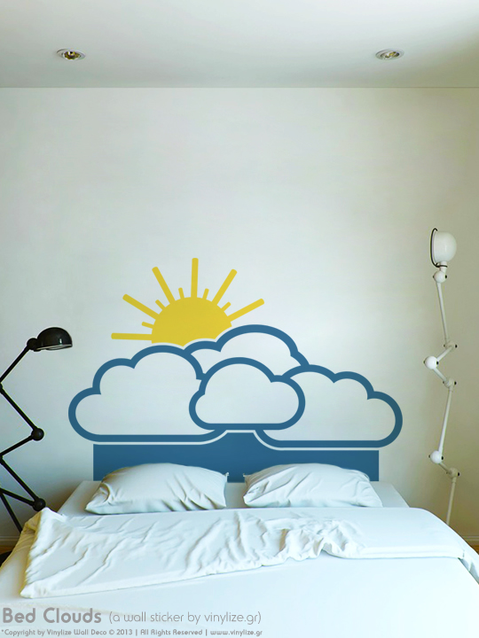Bed Clouds a Wall Sticker by Vinylize Wall Deco