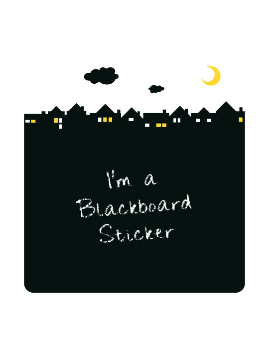 Blackboard Village a Wall Sticker by Vinylize Wall Deco