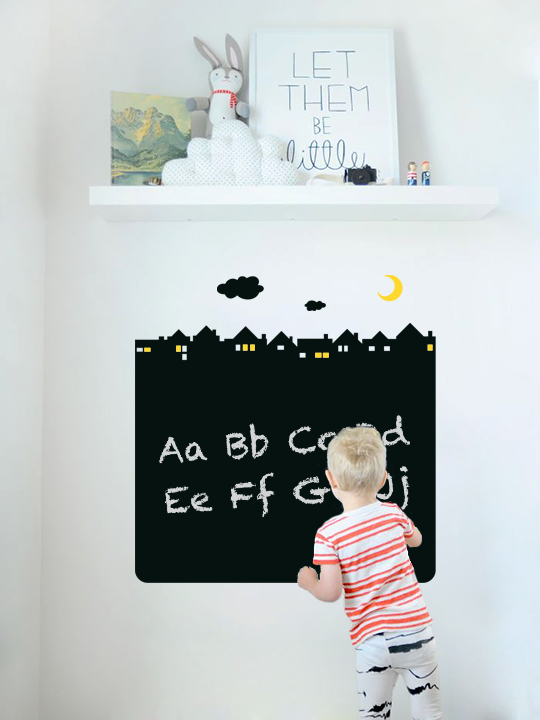 Blackboard Village a Wall Sticker by Vinylize Wall Deco