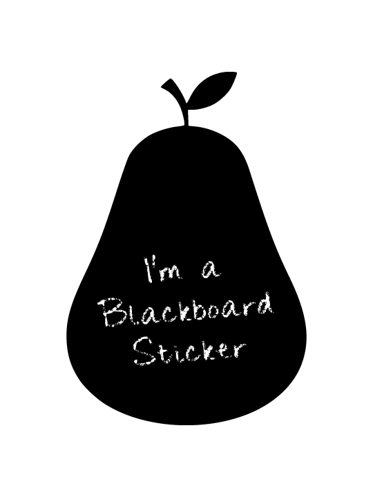 Blackboard Pear a Wall Sticker by Vinylize Wall Deco