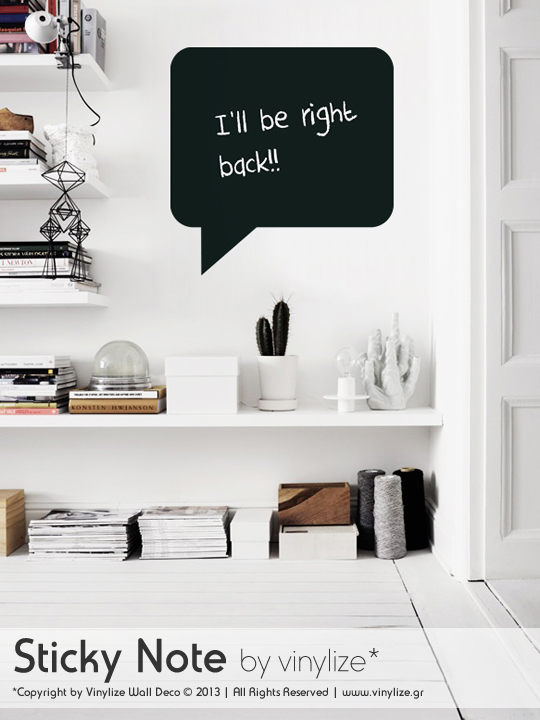 Blackboard Sticky Note a Wall Sticker by Vinylize Wall Deco