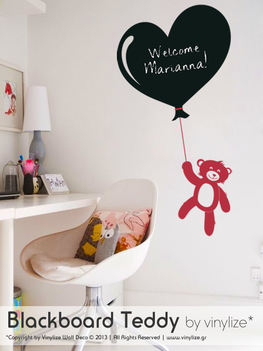 Blackboard Teddy a Wall Sticker by Vinylize Wall Deco