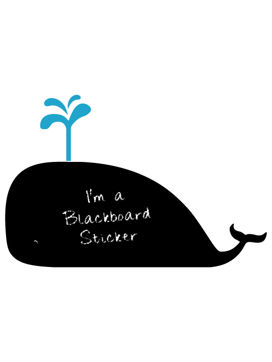 Blackboard Whale a Wall Sticker by Vinylize Wall Deco