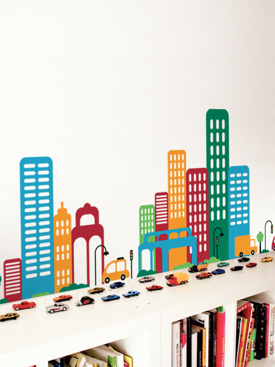 City Street a Wall Sticker by Vinylize Wall Deco