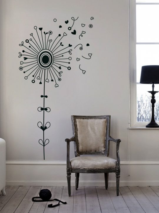 Doodle Dandelion a Wall Sticker by Vinylize Wall Deco