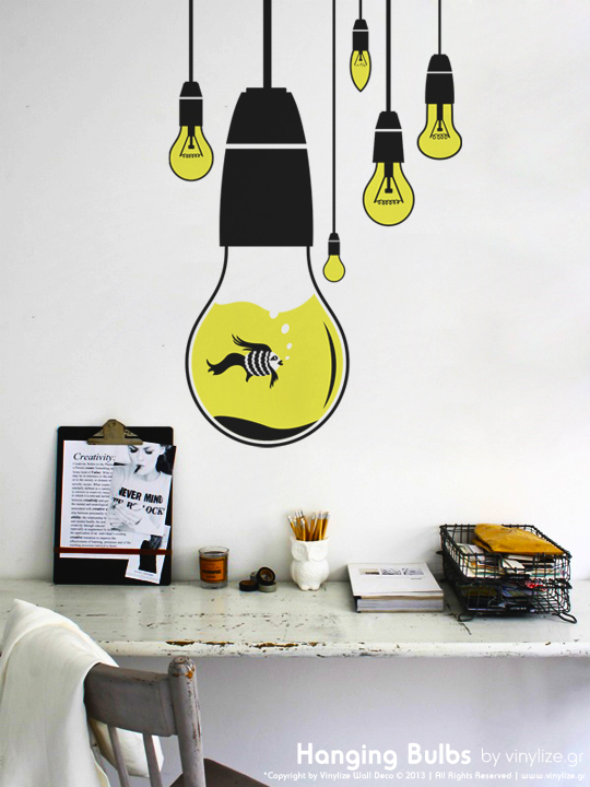 Hanging Bulbs a Wall Sticker by Vinylize Wall Deco
