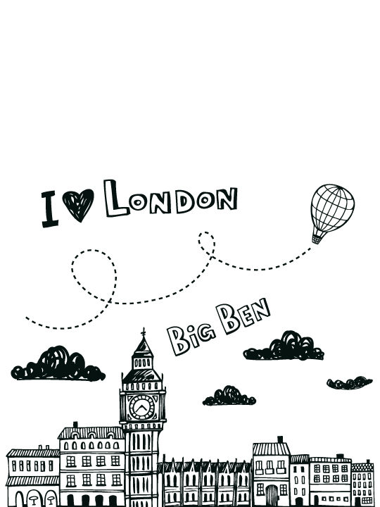 Doodle London a Wall Sticker by Vinylize Wall Deco
