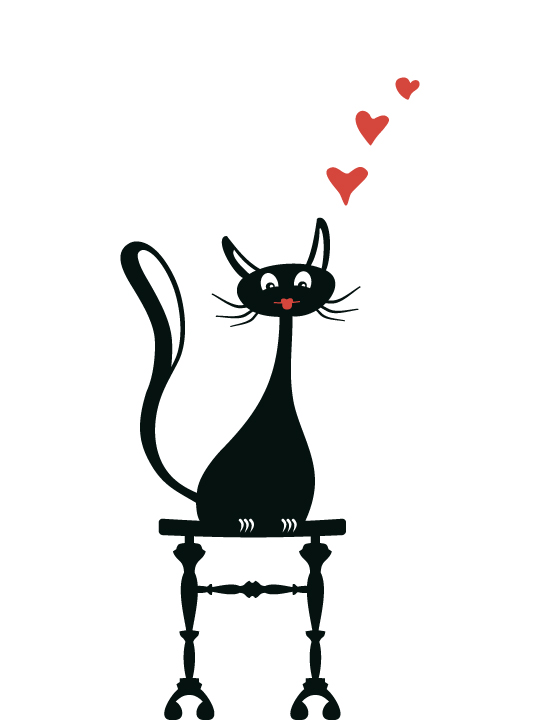 Vinylize Wall Deco - Lovecat - Wall Sticker