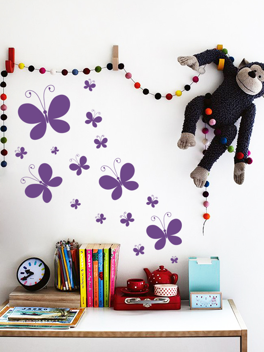 Mini Butterflies a Wall Sticker by Vinylize Wall Deco