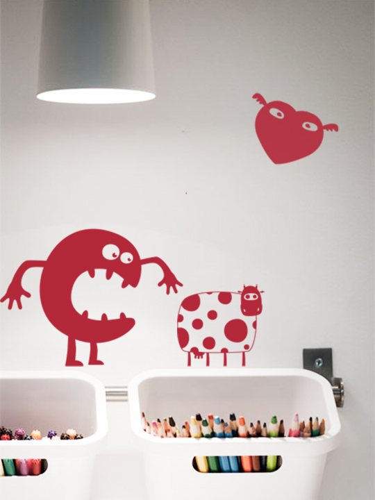 Mini Funny Monsters a Wall Sticker by Vinylize Wall Deco