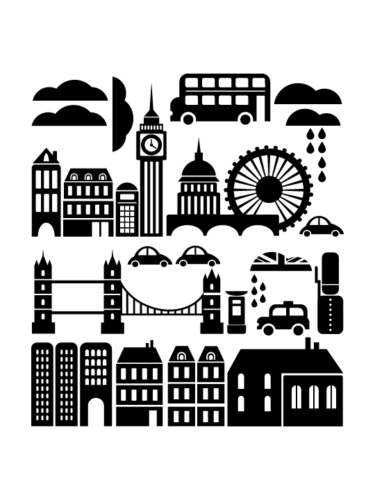 Mini London City a Wall Sticker by Vinylize Wall Deco