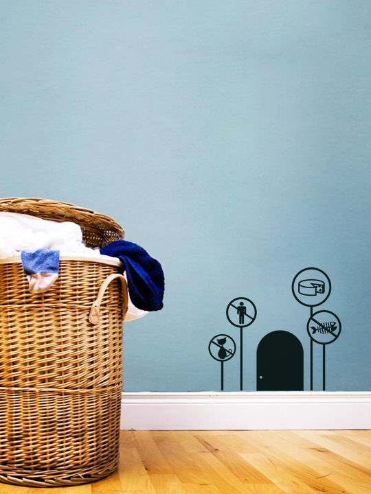 Mini Mice Houses a Wall Sticker by Vinylize Wall Deco