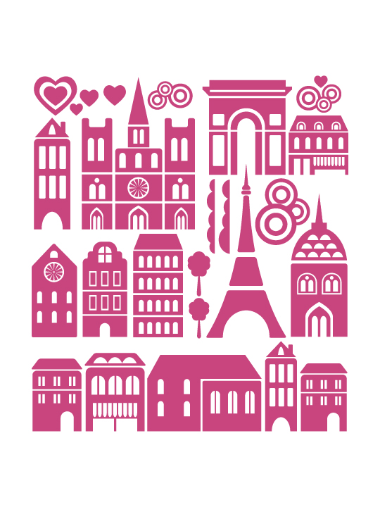 Mini Paris City a Wall Sticker by Vinylize Wall Deco