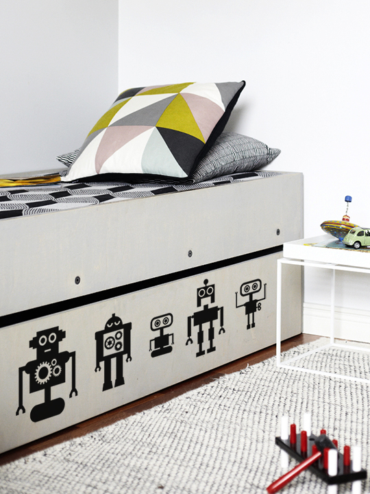 Mini Robots #1 a Wall Sticker by Vinylize Wall Deco