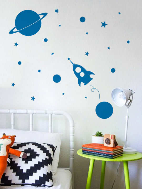 Mini Space Rocket a Wall Sticker by Vinylize Wall Deco