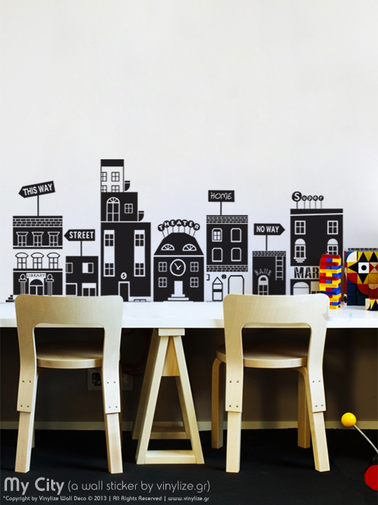 My City a Wall Sticker by Vinylize Wall Deco