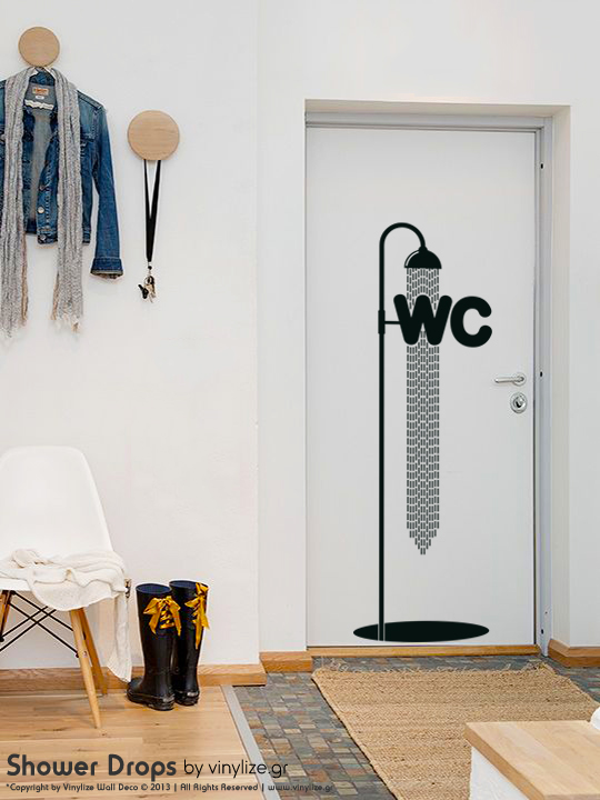 Shower Drops a Wall Sticker by Vinylize Wall Deco