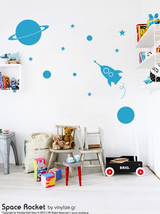 Space Rocket a Wall Sticker by Vinylize Wall Deco