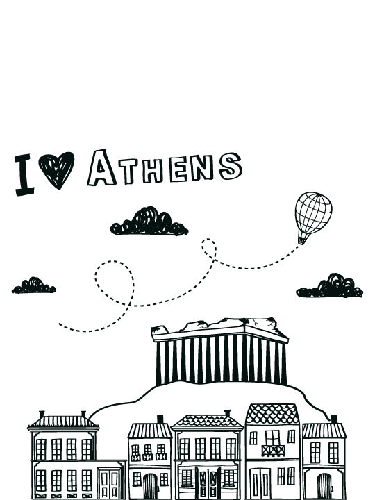 [:en]Doodle Athens - a Vinylize Wall Deco Sticker[:el]Αυτοκόλλητο Τοιχου - Doodle Athens από το Vinylize Wall Deco