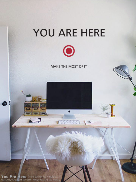 Mini You Are Here - Αυτοκόλλητο Τοιχου Vinylize Wall Deco