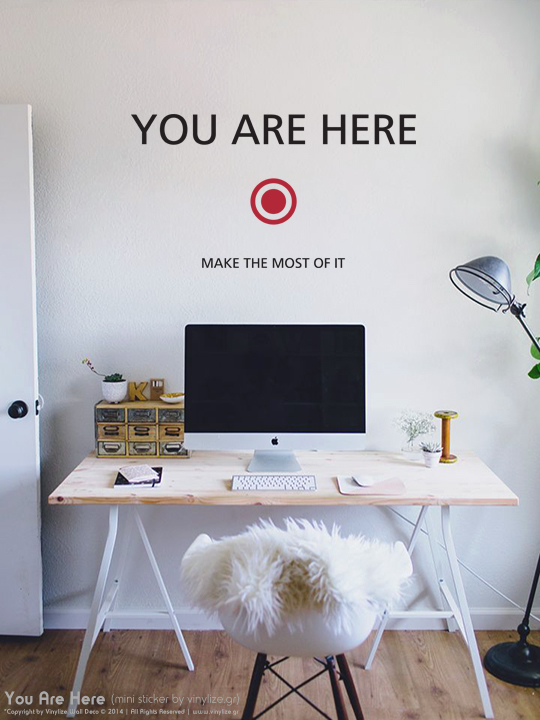 Mini You Are Here - Αυτοκόλλητο Τοιχου Vinylize Wall Deco Mini You Are Here - Αυτοκόλλητο Τοιχου Vinylize Wall Deco
