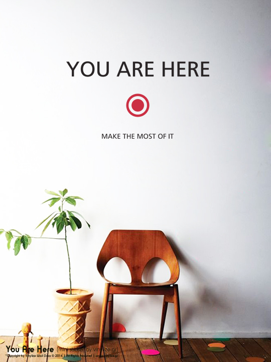 Mini You Are Here - Αυτοκόλλητο Τοιχου Vinylize Wall Deco Mini You Are Here - Αυτοκόλλητο Τοιχου Vinylize Wall Deco