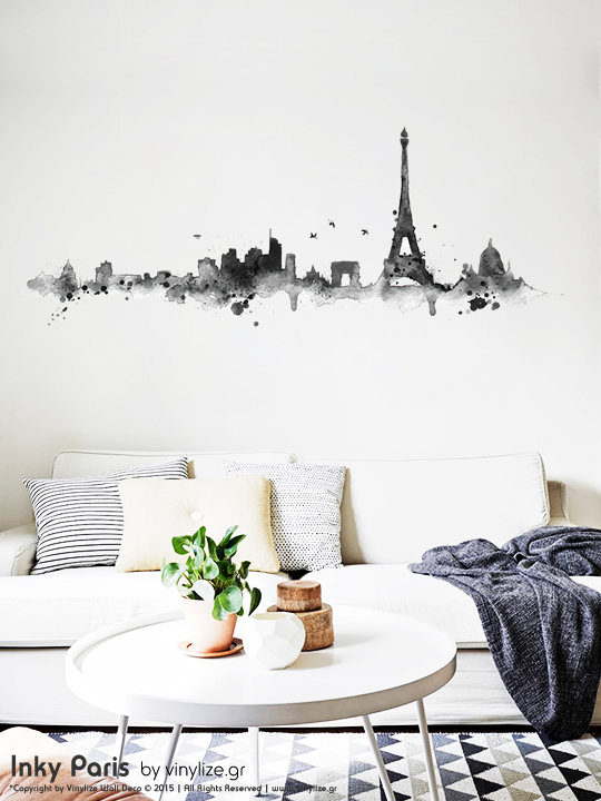 [:en]Inky Paris Wall Sticker by Vinylize Wall Deco[:el]Inky Paris - Αυτοκόλλητο Τοιχου Vinylize Wall Deco