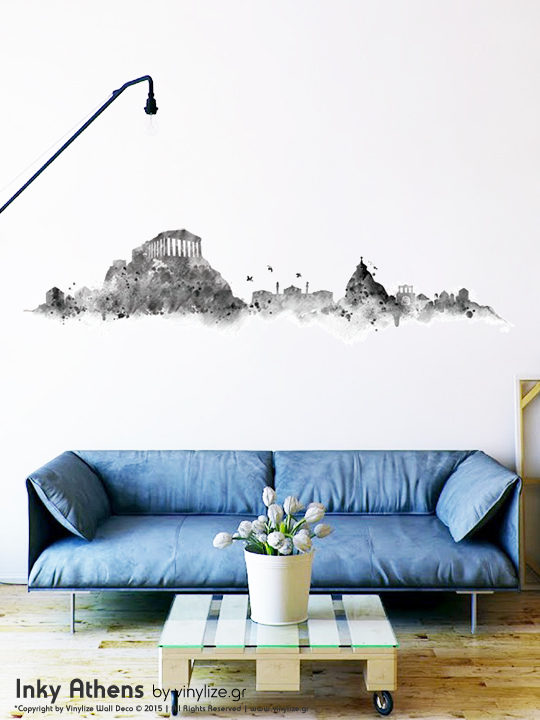 [:en]Inky Athens Wall Sticker by Vinylize Wall Deco[:el]Inky Athens - Αυτοκόλλητο Τοιχου Vinylize Wall Deco