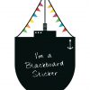 Blackboard Ship a Wall Sticker by Vinylize Wall Deco