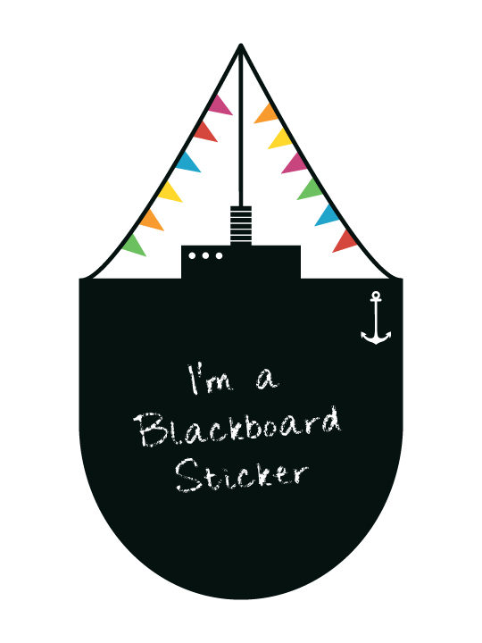 Blackboard Ship a Wall Sticker by Vinylize Wall Deco